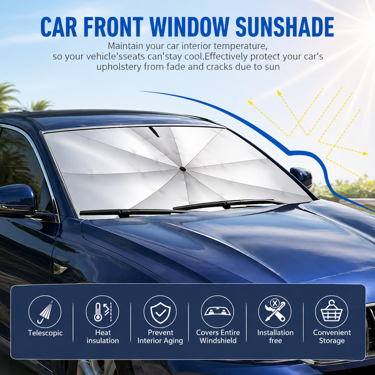 Car Windshield Sun Shade Umbrella