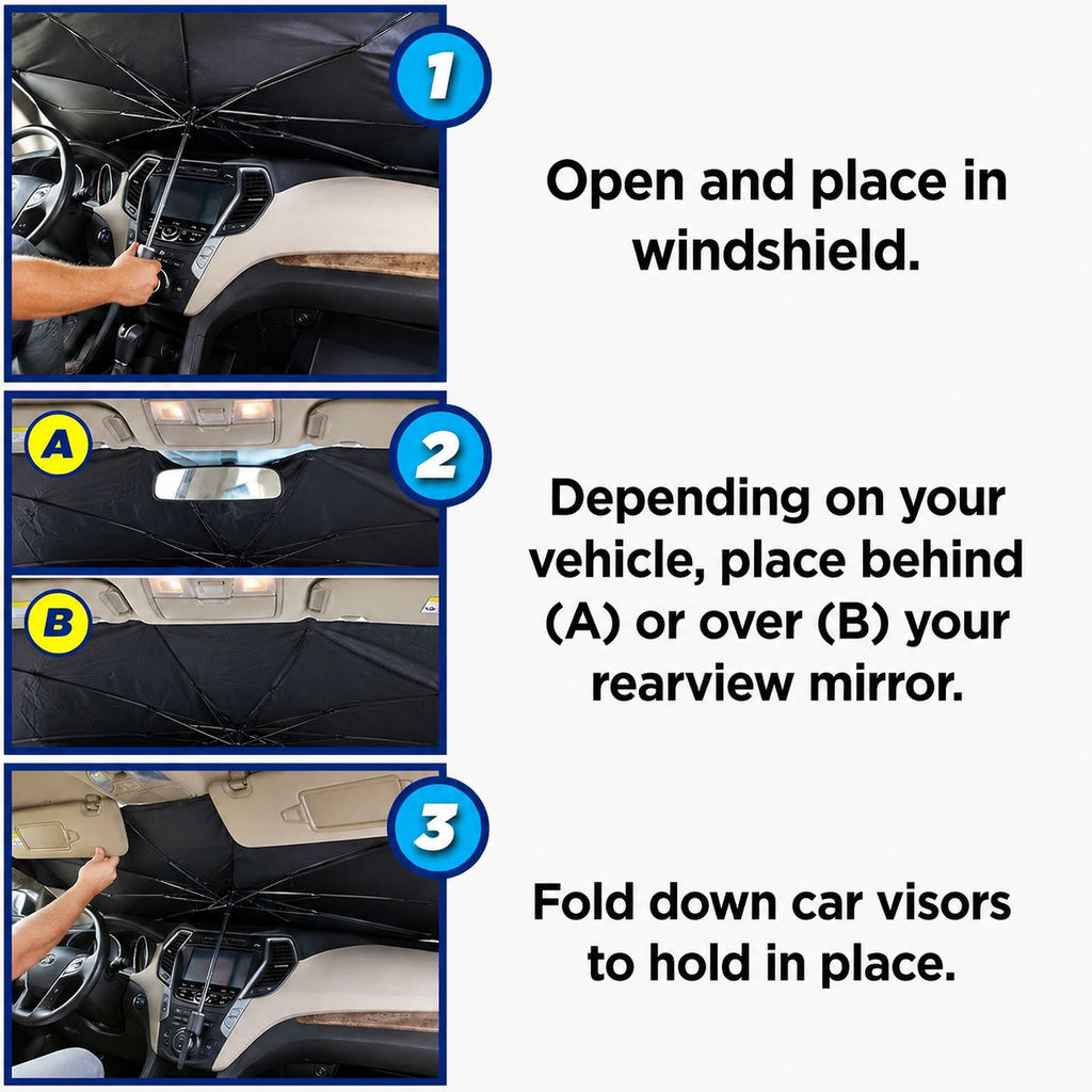 Car Windshield Sun Shade Umbrella